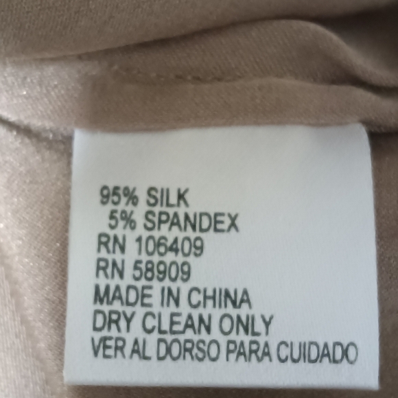 Antonio Melani Silk Blouse Tan Sequin Detail Medium - Picture 13 of 13